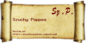 Szuchy Poppea névjegykártya
